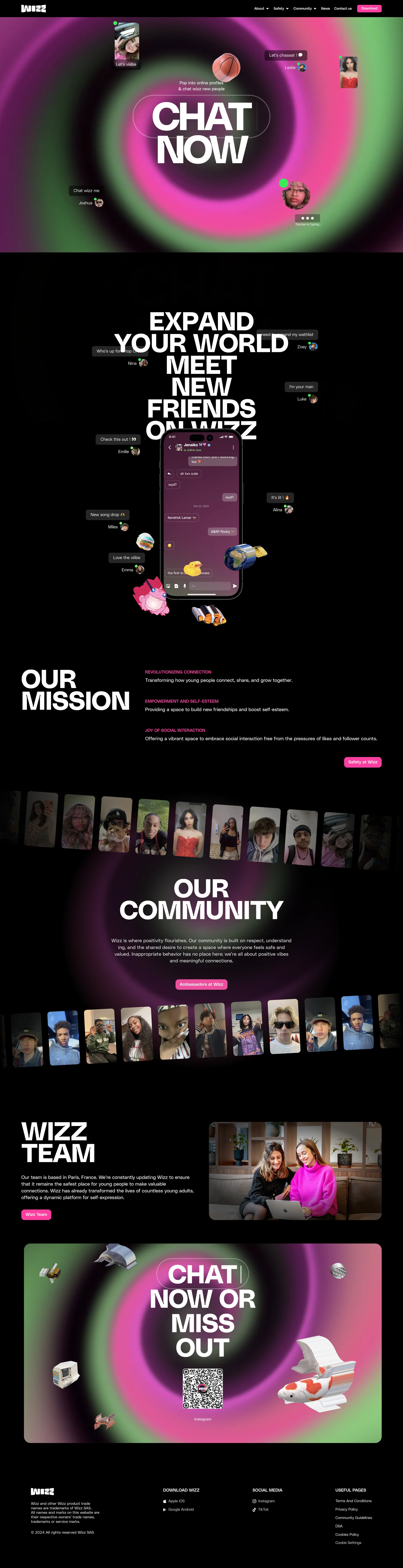 Wizz — Social скриншот интерфейса