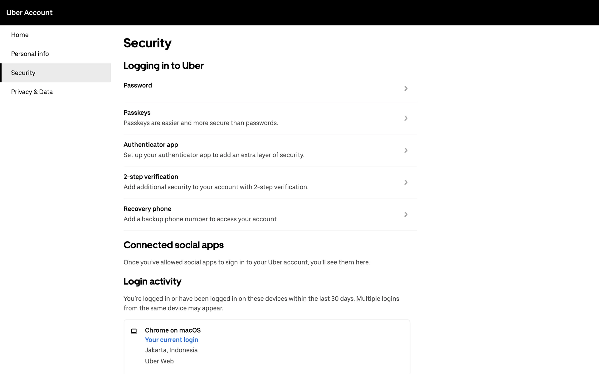 Uber Eats screenshot